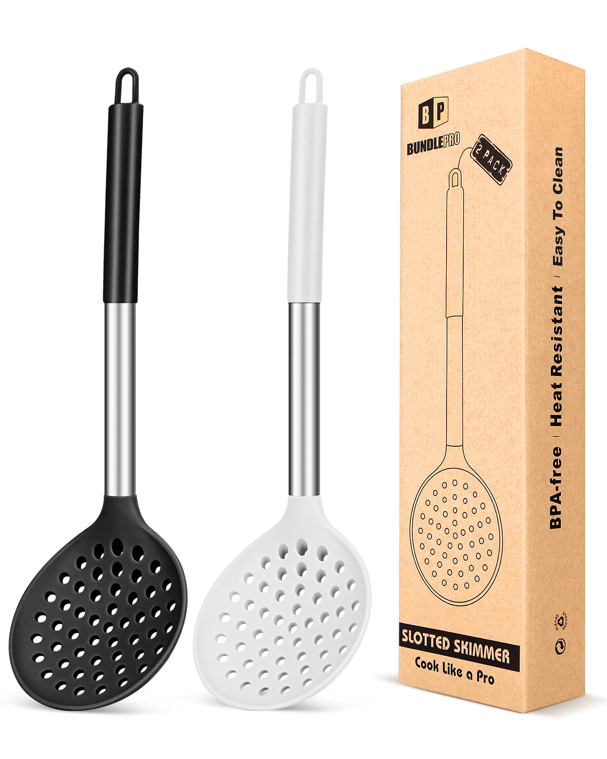 2-Piece Kitchen Ladle Strainer Set