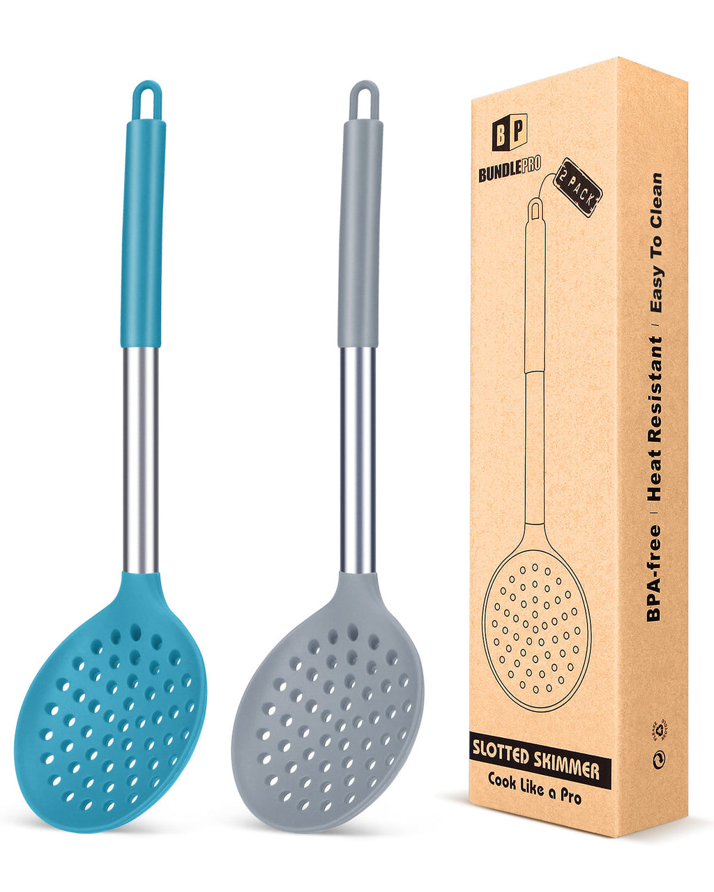 2-Piece Kitchen Ladle Strainer Set