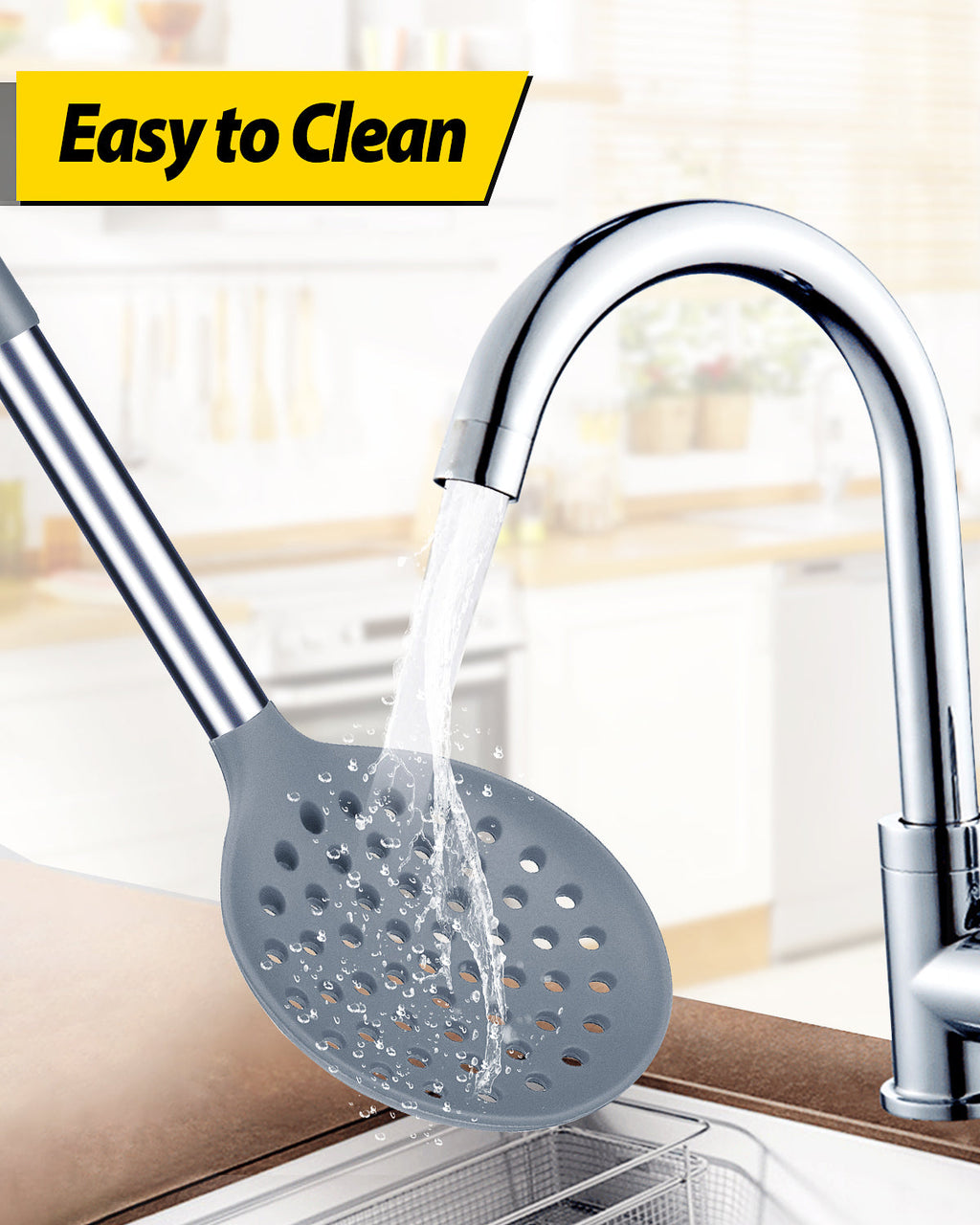 2-Piece Kitchen Ladle Strainer Set