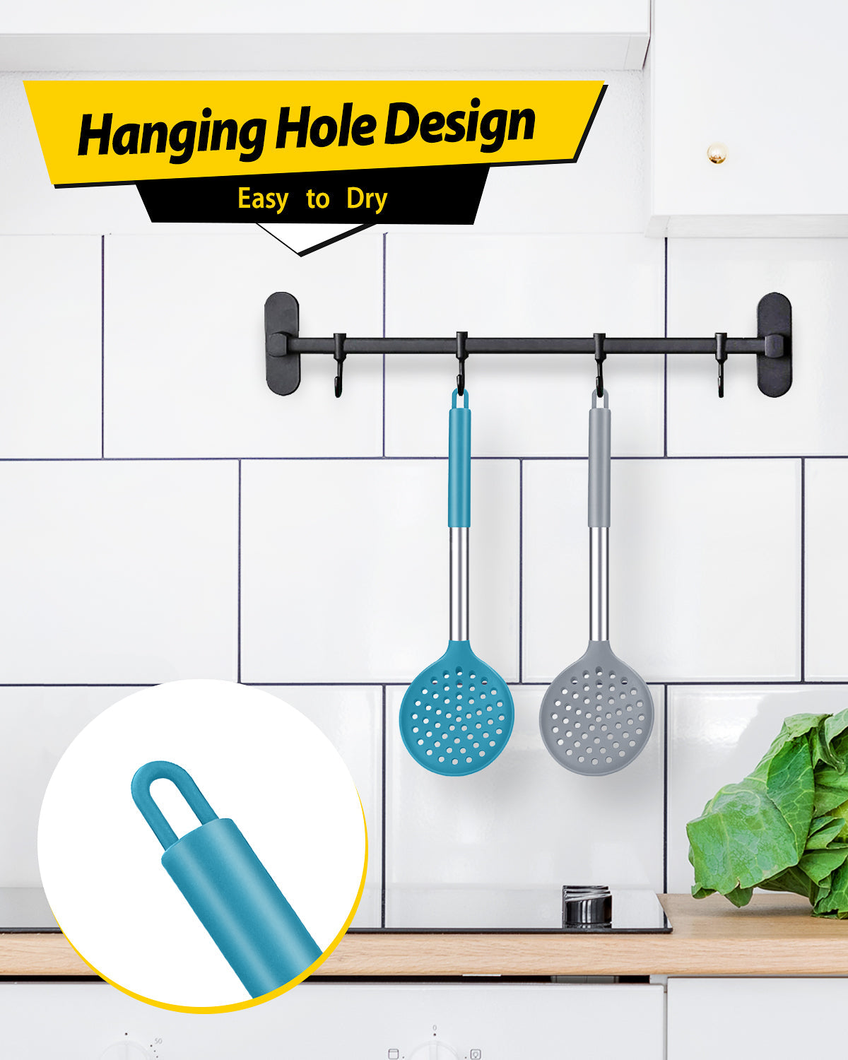 2-Piece Kitchen Ladle Strainer Set