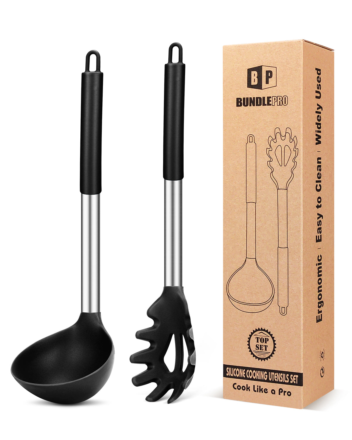 Silicone Pasta Fork and Ladle Set