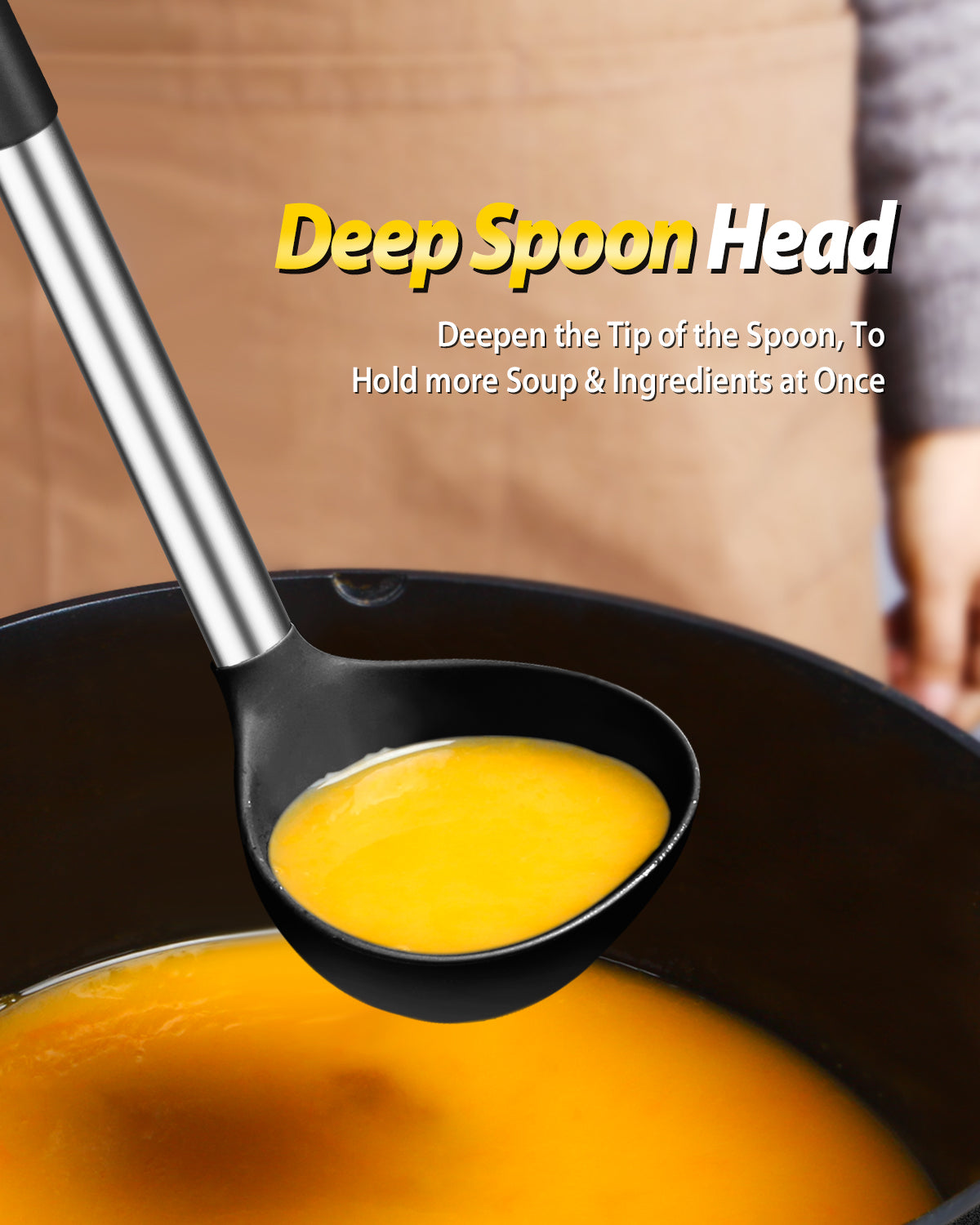 Silicone Pasta Fork and Ladle Set