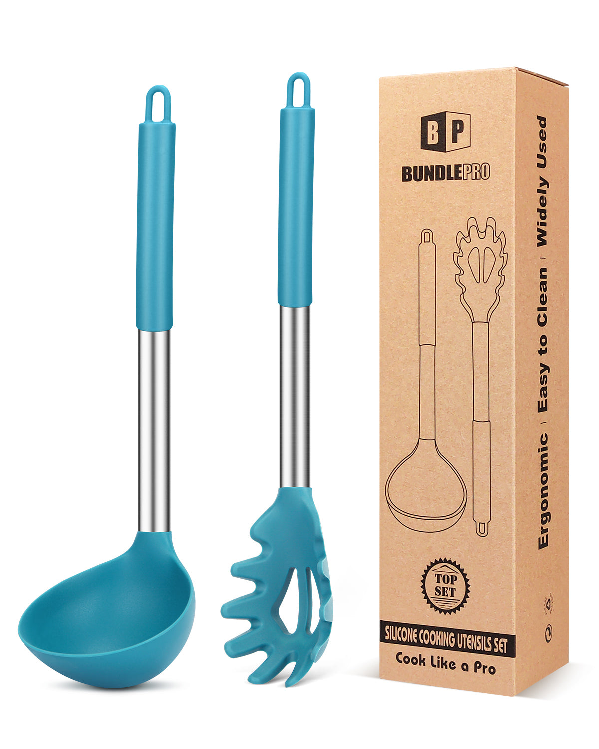 Silicone Pasta Fork and Ladle Set