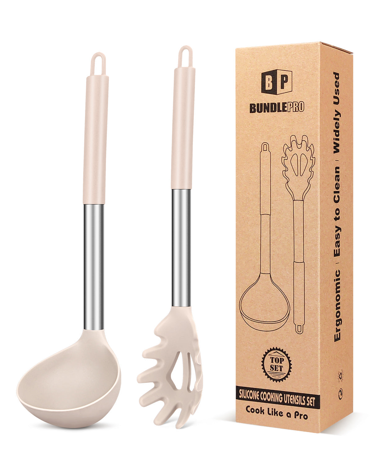 Silicone Pasta Fork and Ladle Set