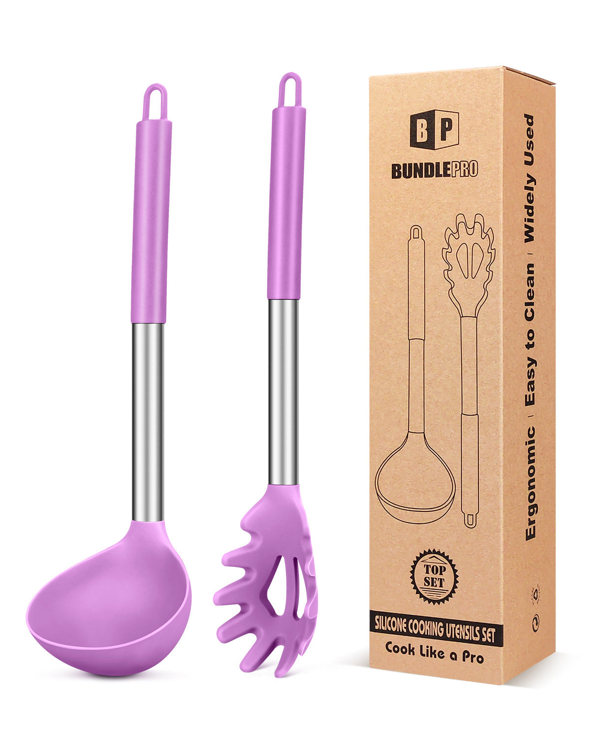Silicone Pasta Fork and Ladle Set