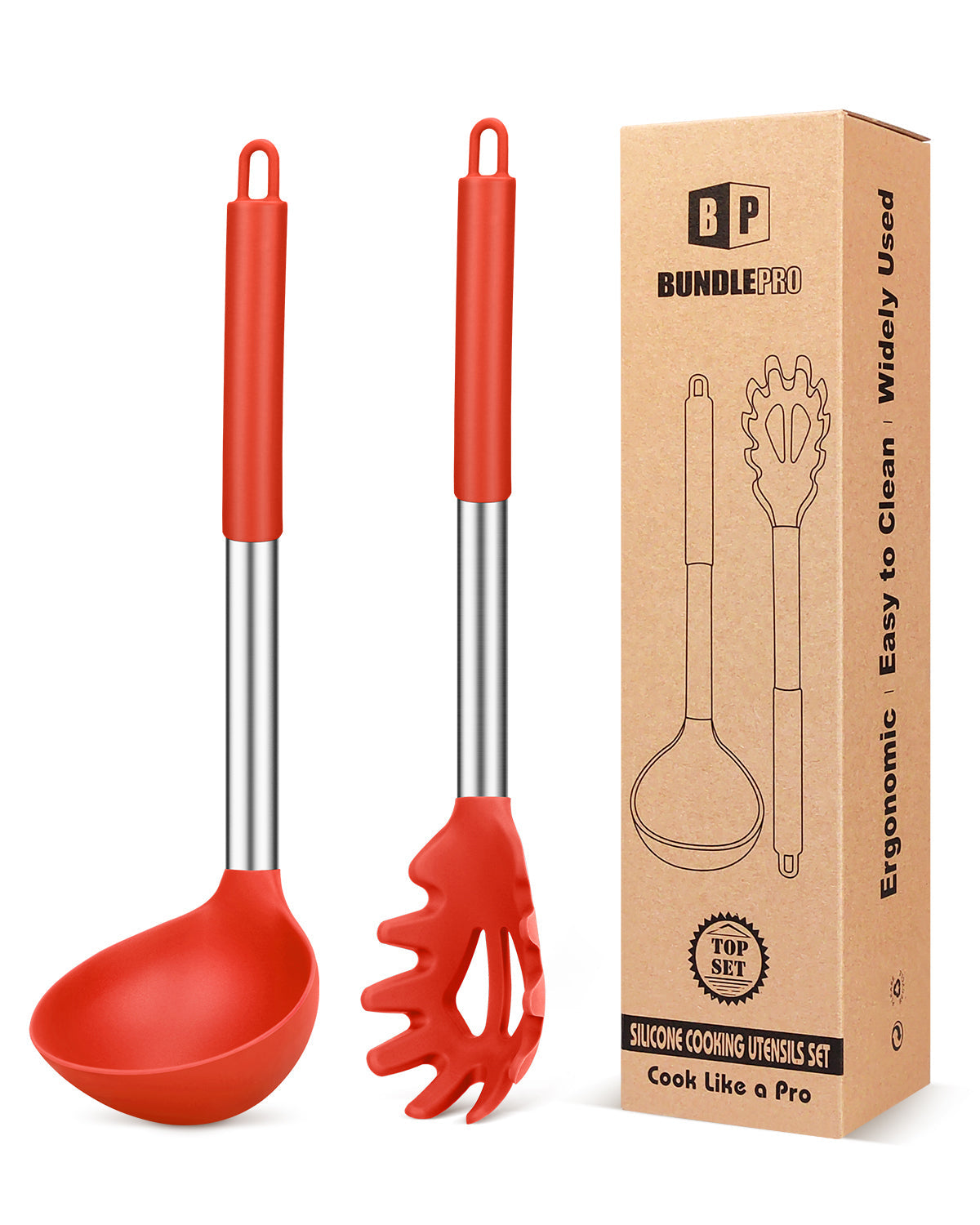 Silicone Pasta Fork and Ladle Set