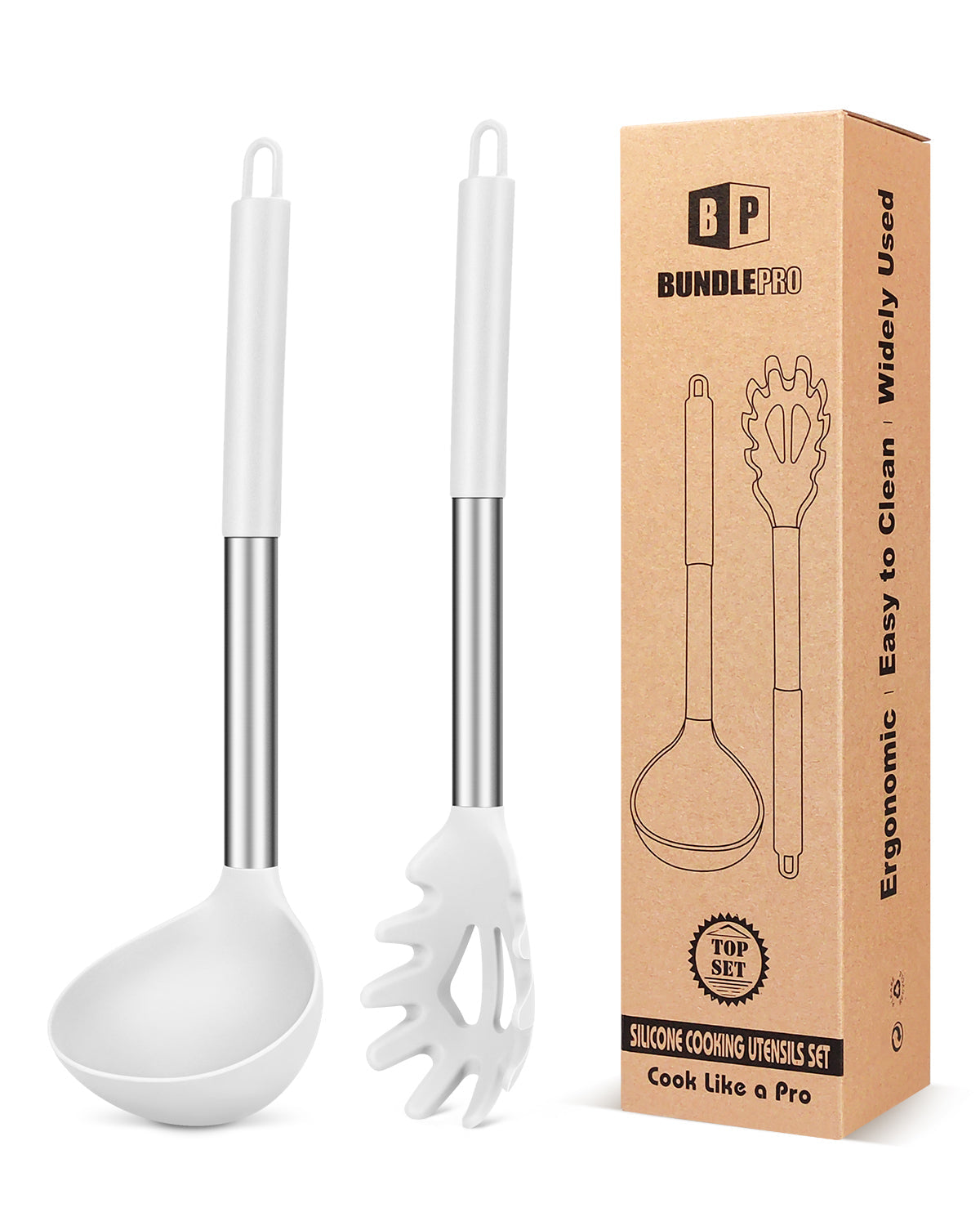 Silicone Pasta Fork and Ladle Set