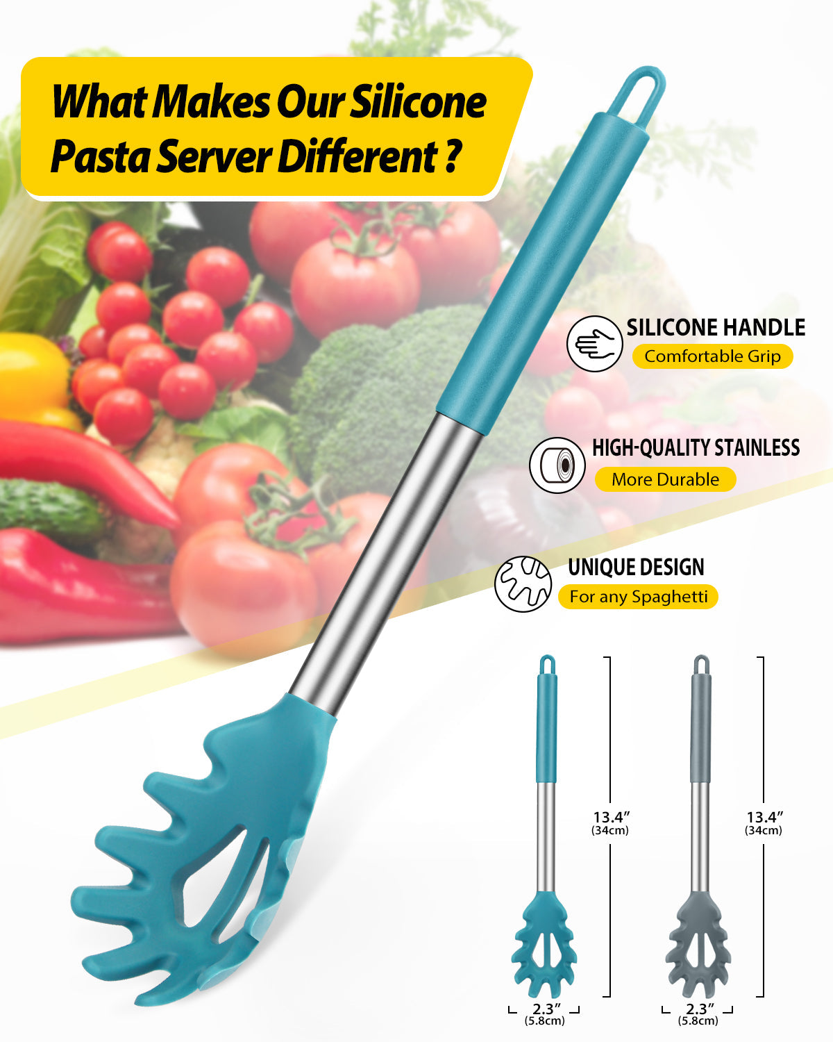 2-Pack Silicone Pasta Forks