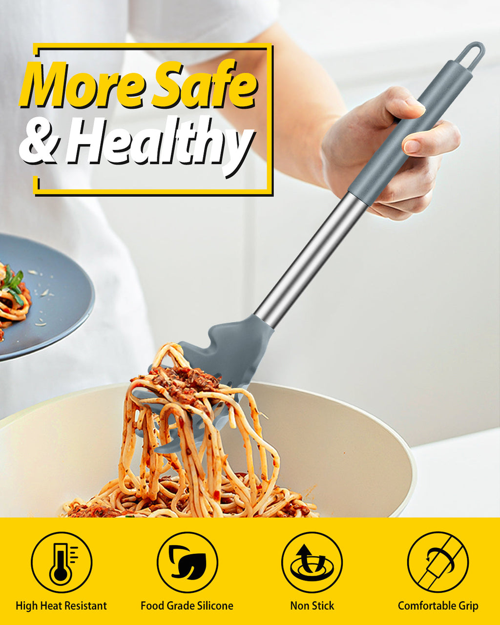 2-Pack Silicone Pasta Forks