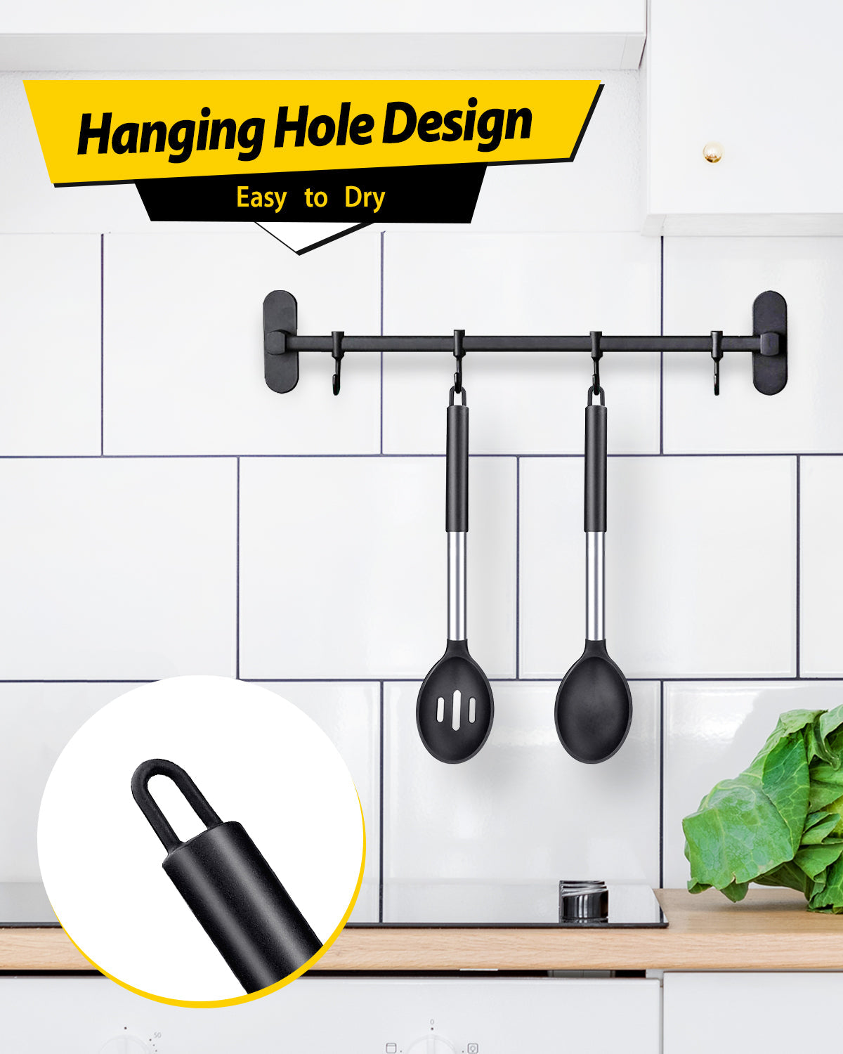2-Pack Silicone Cooking Spoons