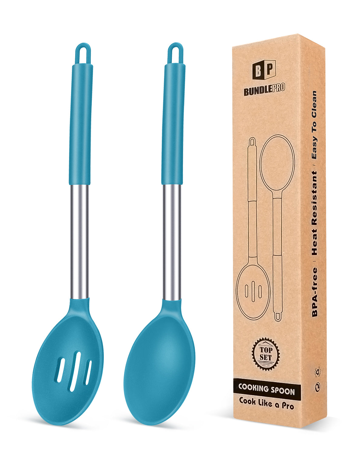 2-Pack Silicone Cooking Spoons