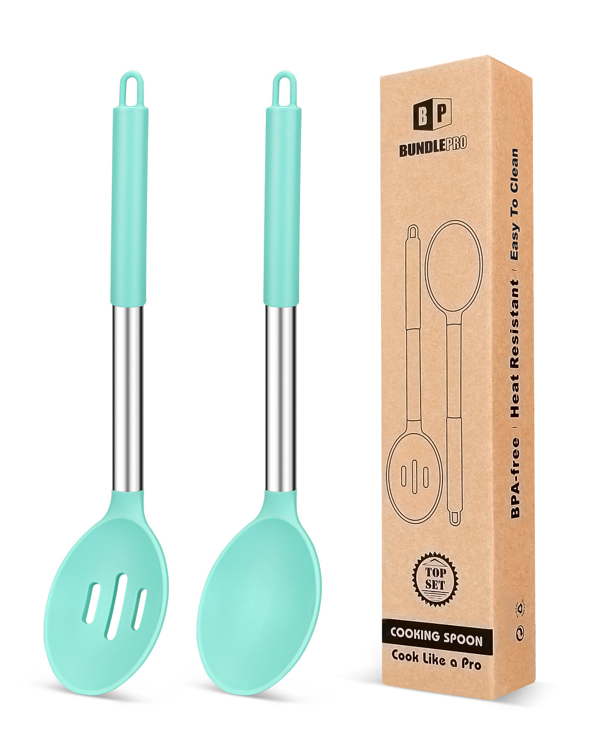 2-Pack Silicone Cooking Spoons