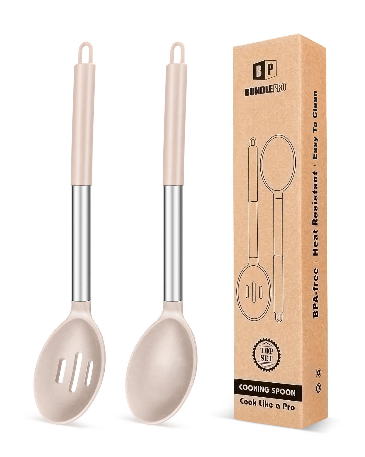 2-Pack Silicone Cooking Spoons