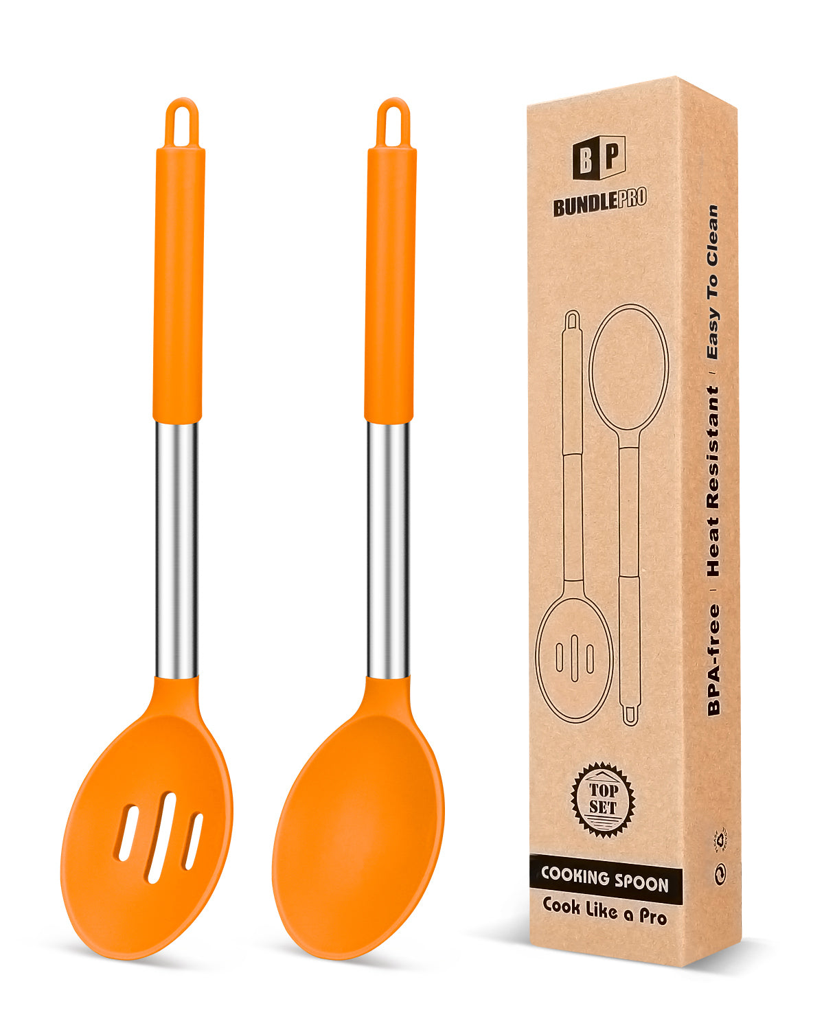 2-Pack Silicone Cooking Spoons