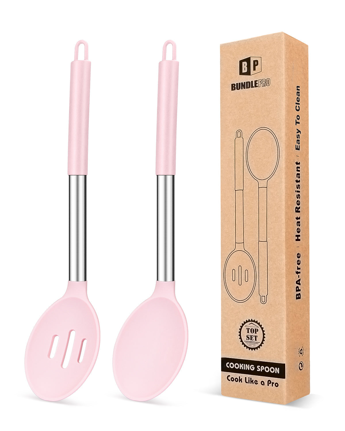 2-Pack Silicone Cooking Spoons