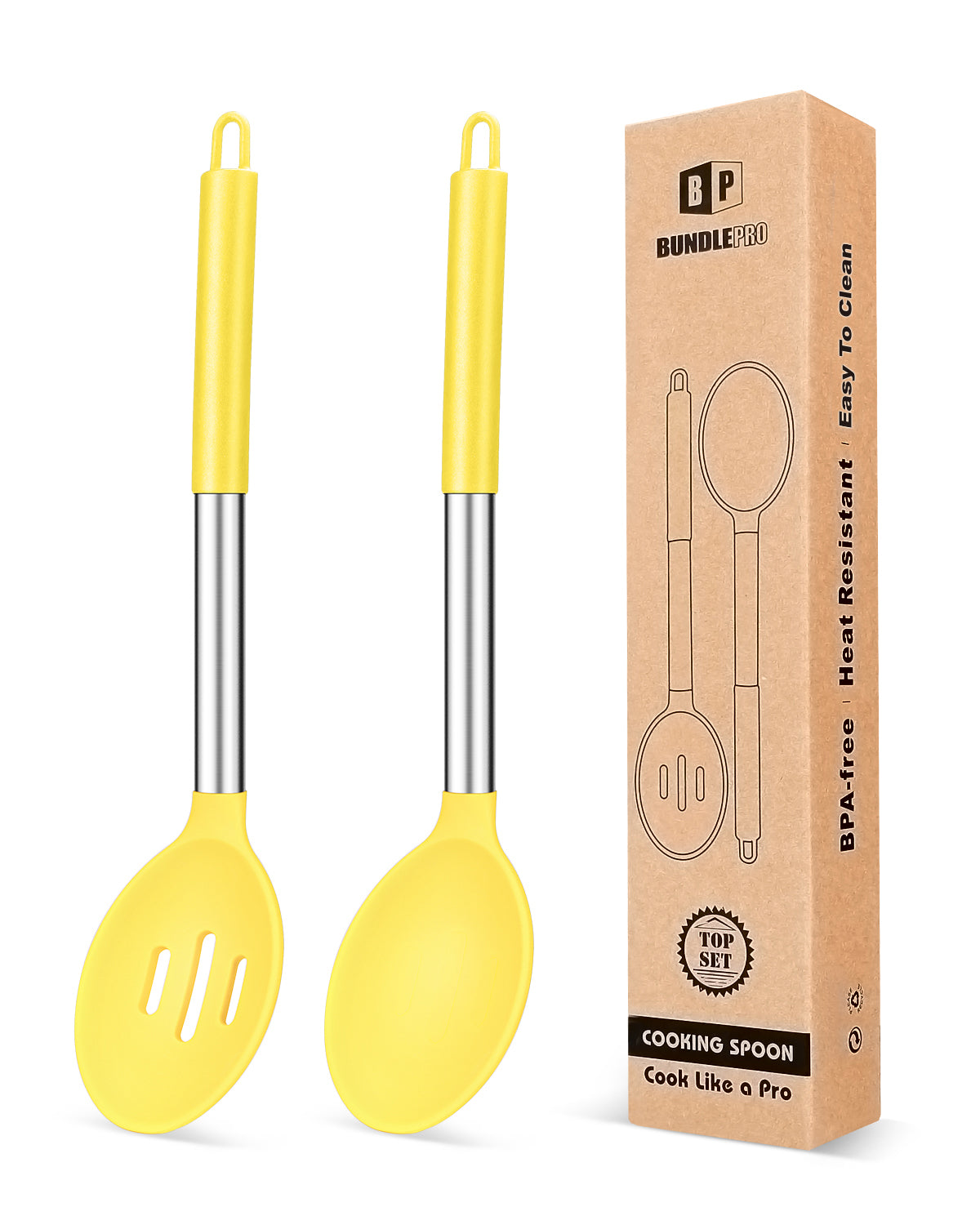 2-Pack Silicone Cooking Spoons