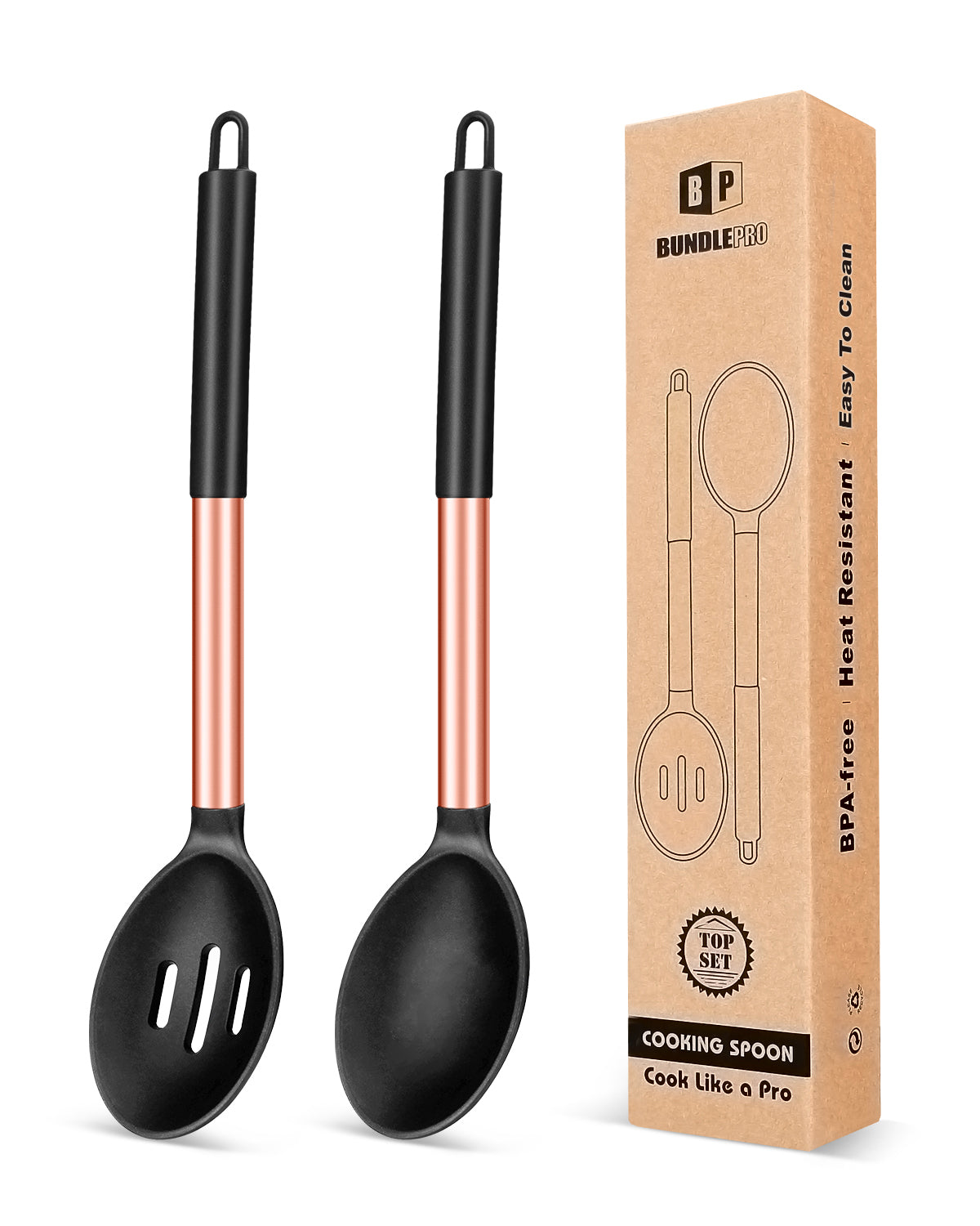 2-Pack Silicone Cooking Spoons