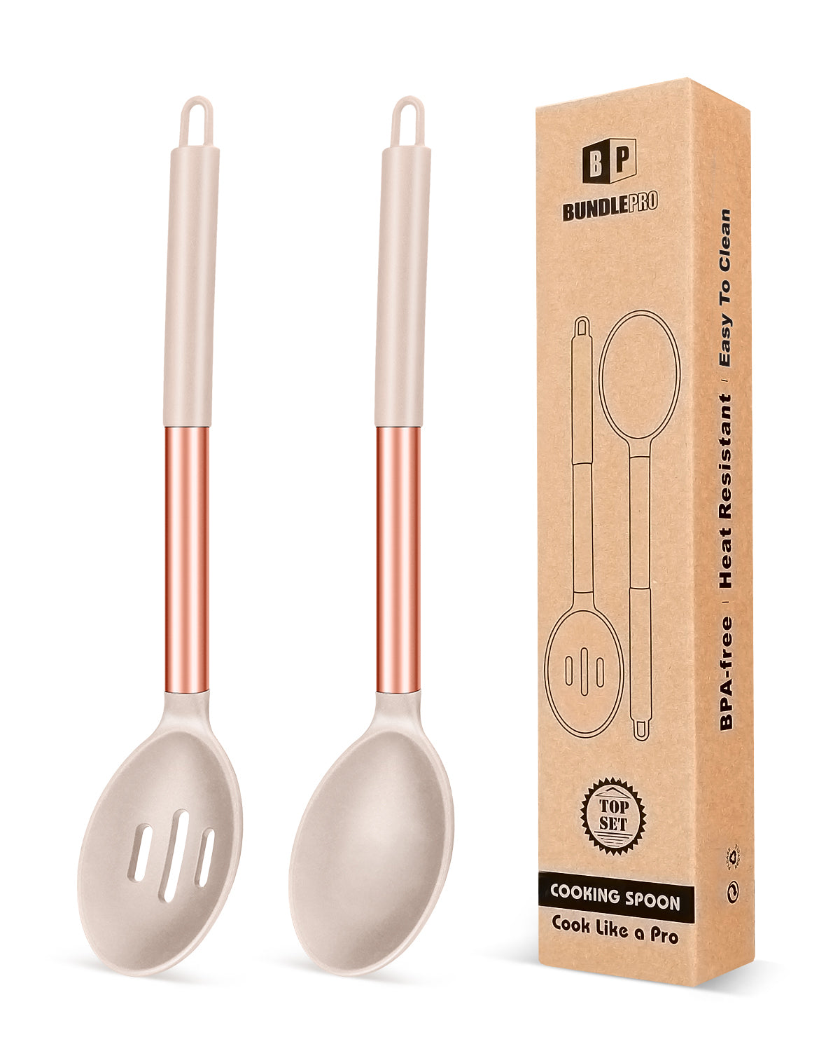 2-Pack Silicone Cooking Spoons