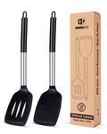 2-Pack Silicone Solid and Slotted Turners
