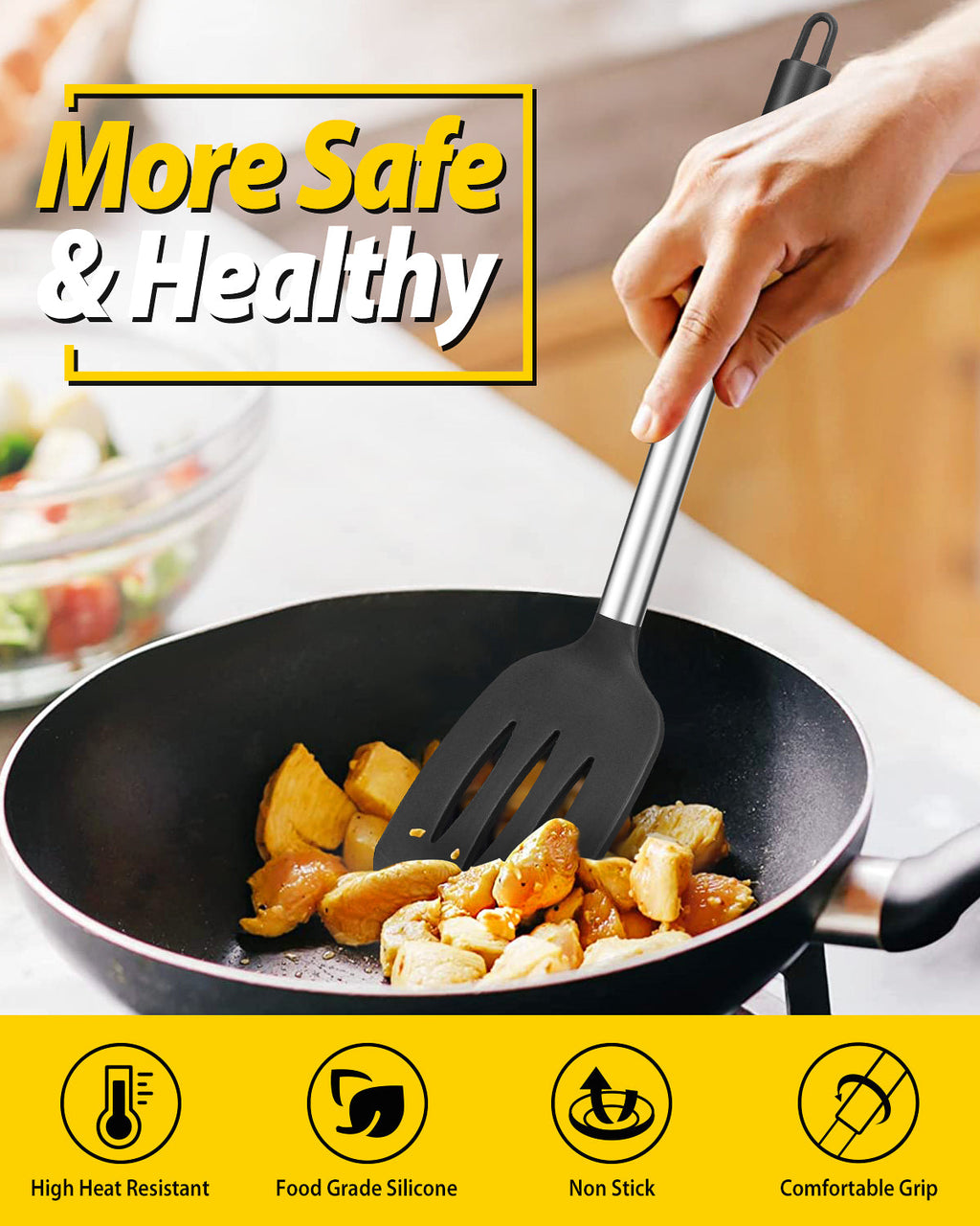 4-Piece Silicone Kitchen Utensil Set