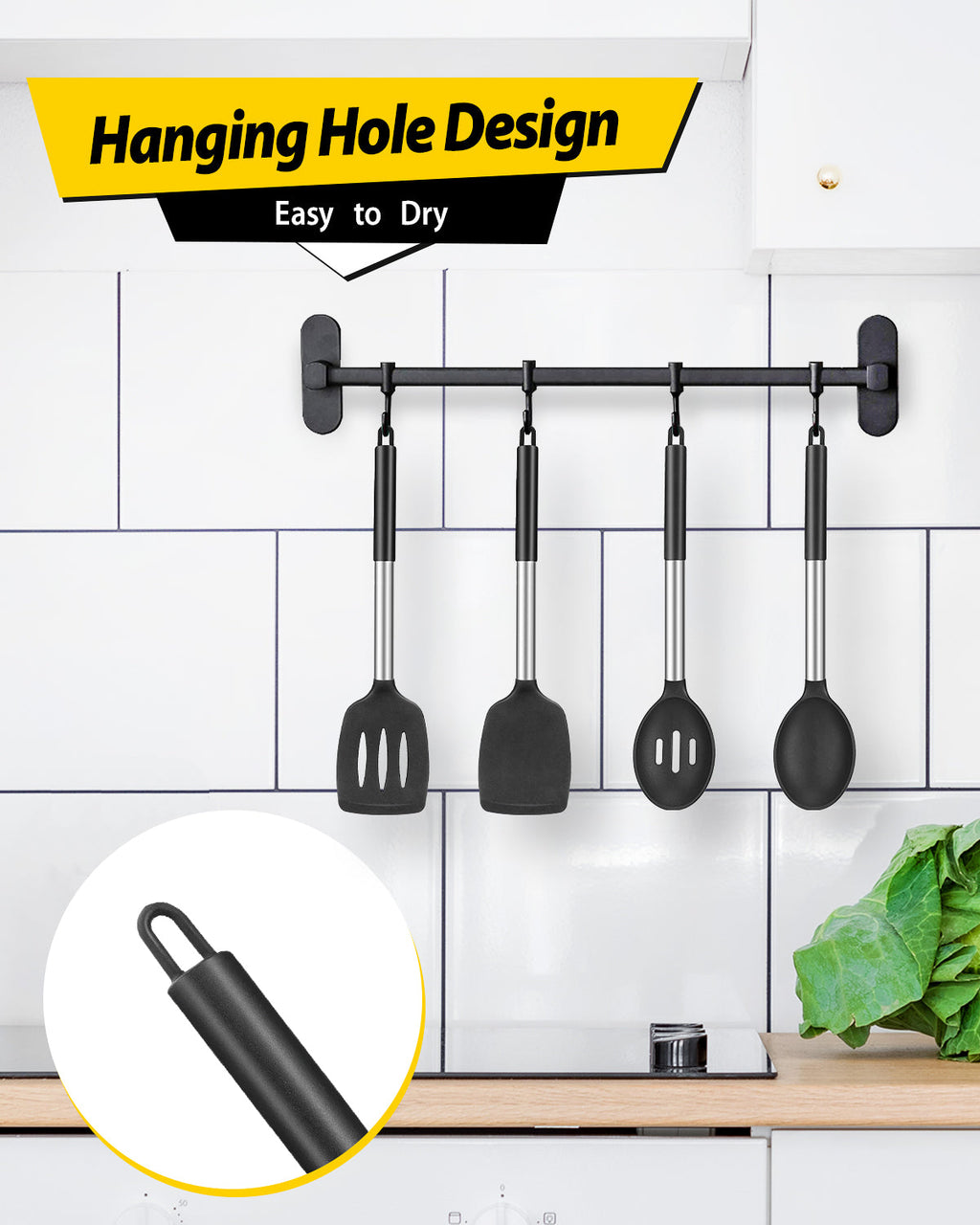 4-Piece Silicone Kitchen Utensil Set