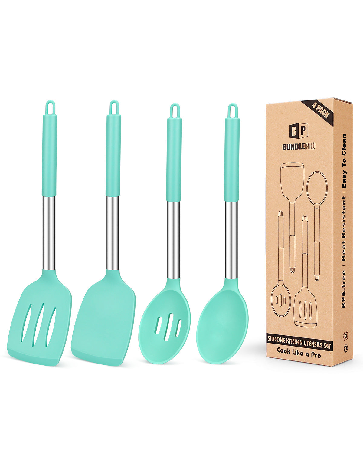 4-Piece Silicone Kitchen Utensil Set