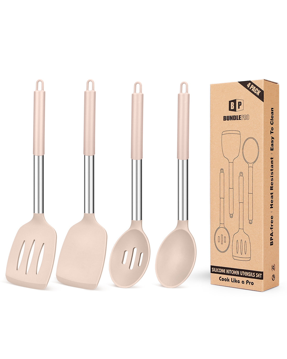 4-Piece Silicone Kitchen Utensil Set