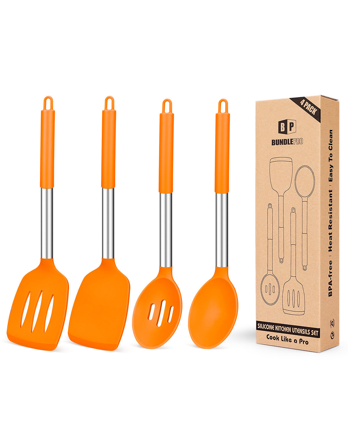 4-Piece Silicone Kitchen Utensil Set