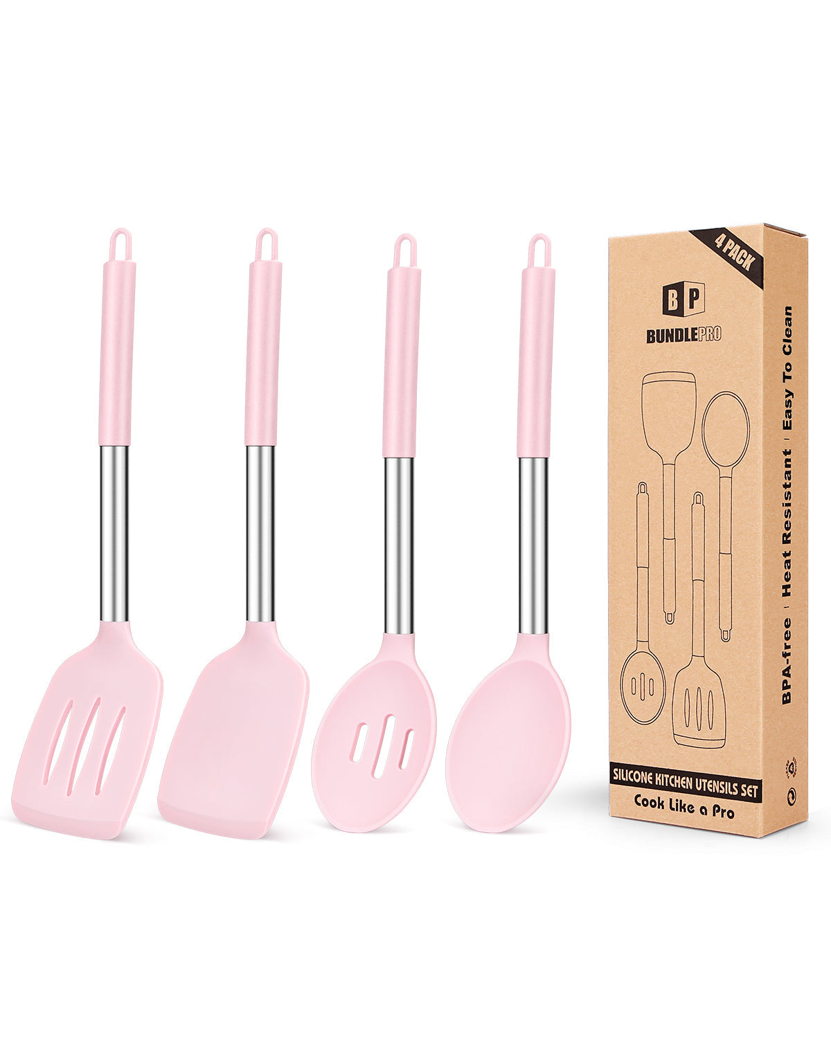 4-Piece Silicone Kitchen Utensil Set
