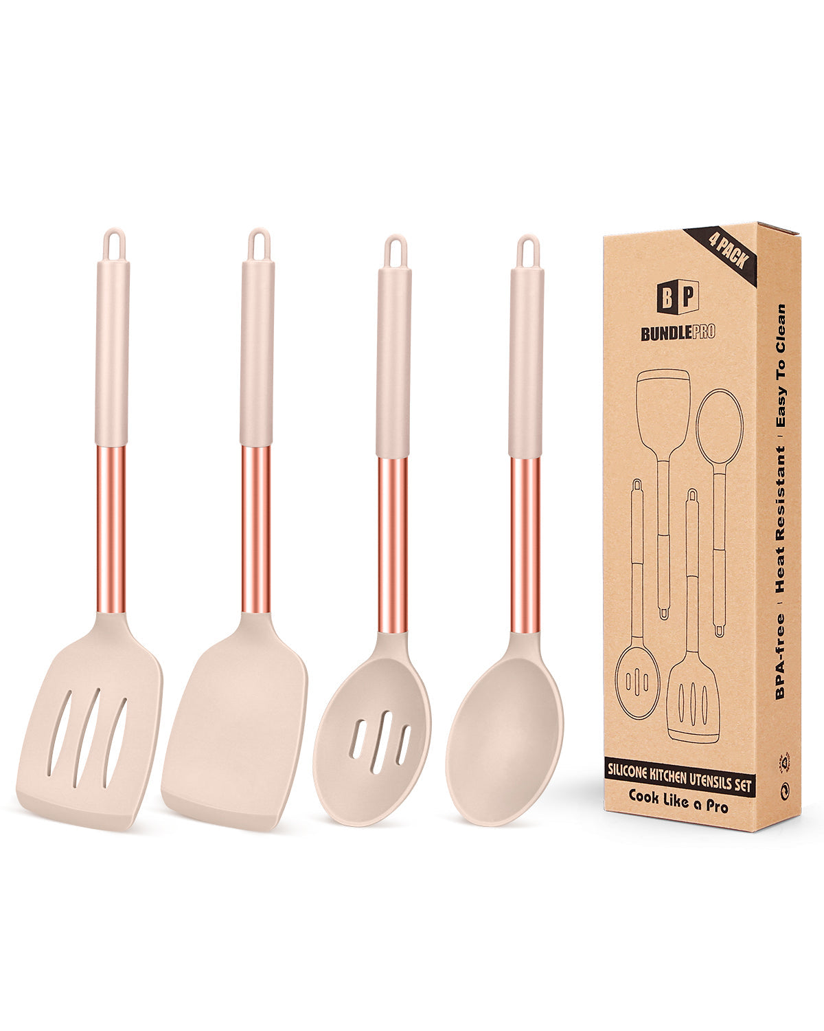 4-Piece Silicone Kitchen Utensil Set