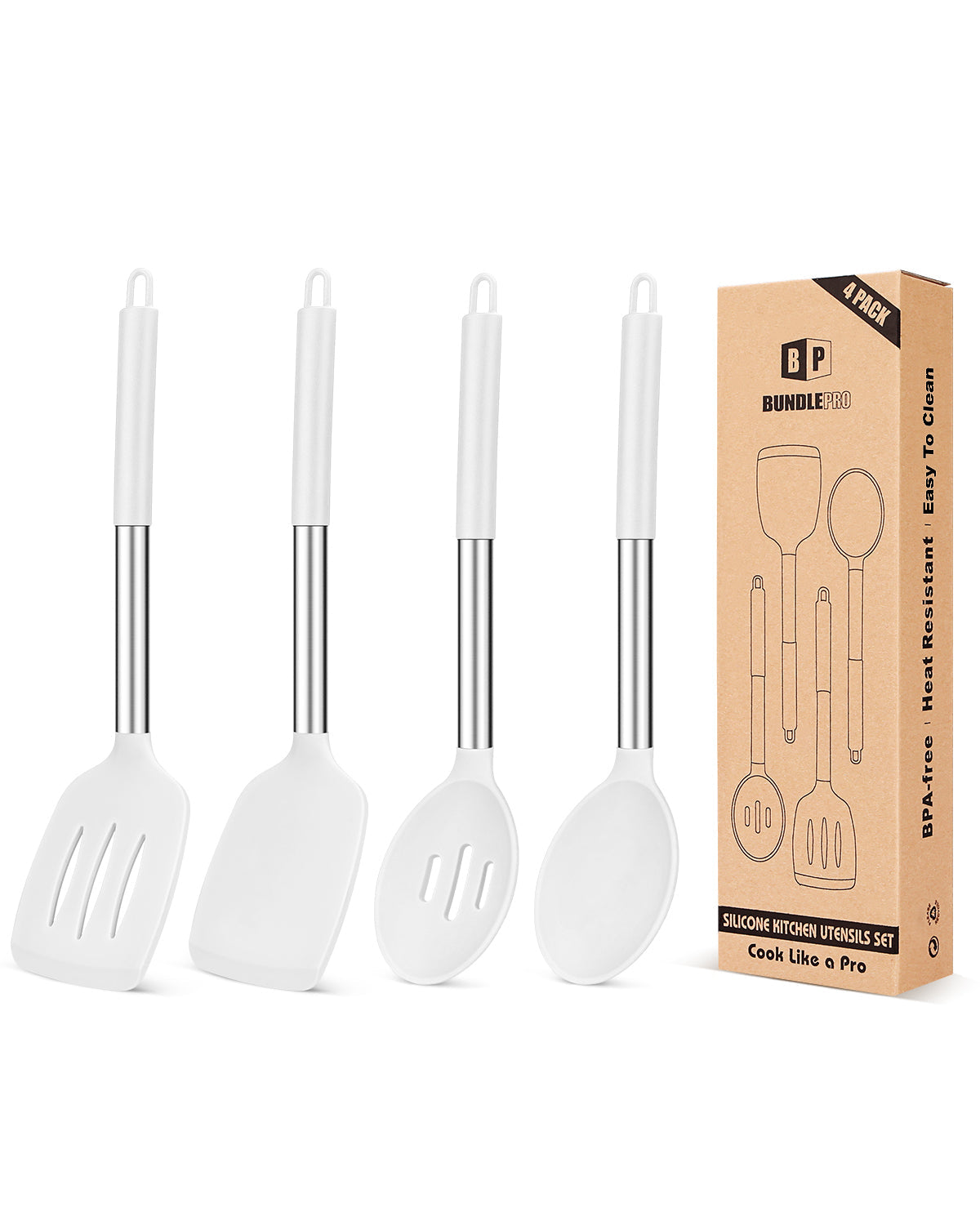 4-Piece Silicone Kitchen Utensil Set