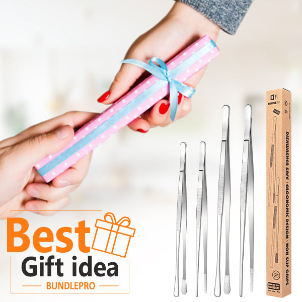 4-Piece Kitchen Tweezer Tongs Set