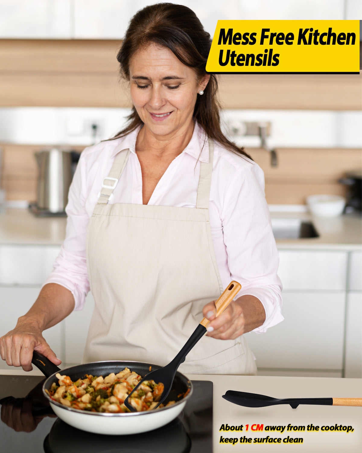 4-Piece Silicone Spatula and Spoon Set