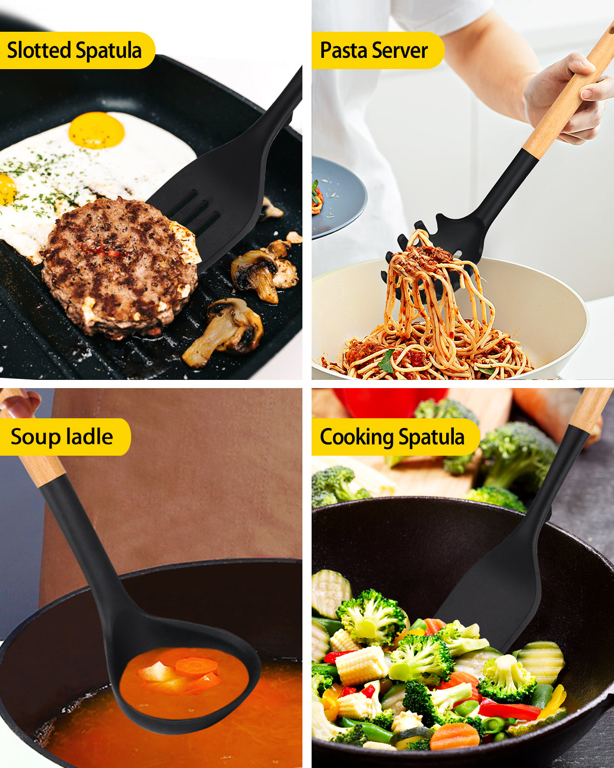 7-Piece Silicone Kitchen Utensil Set
