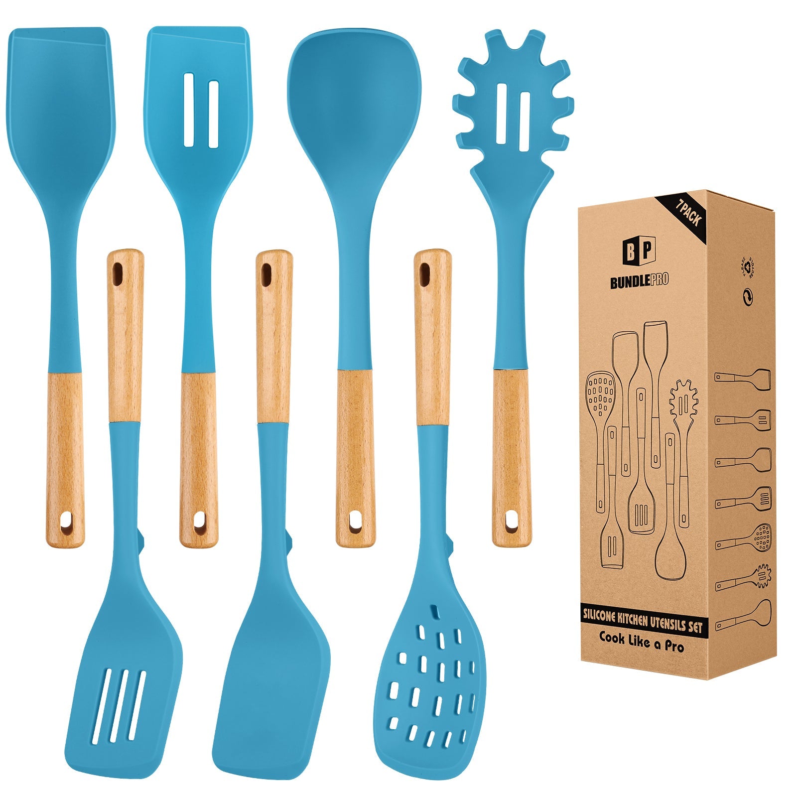 7-Piece Silicone Kitchen Utensil Set
