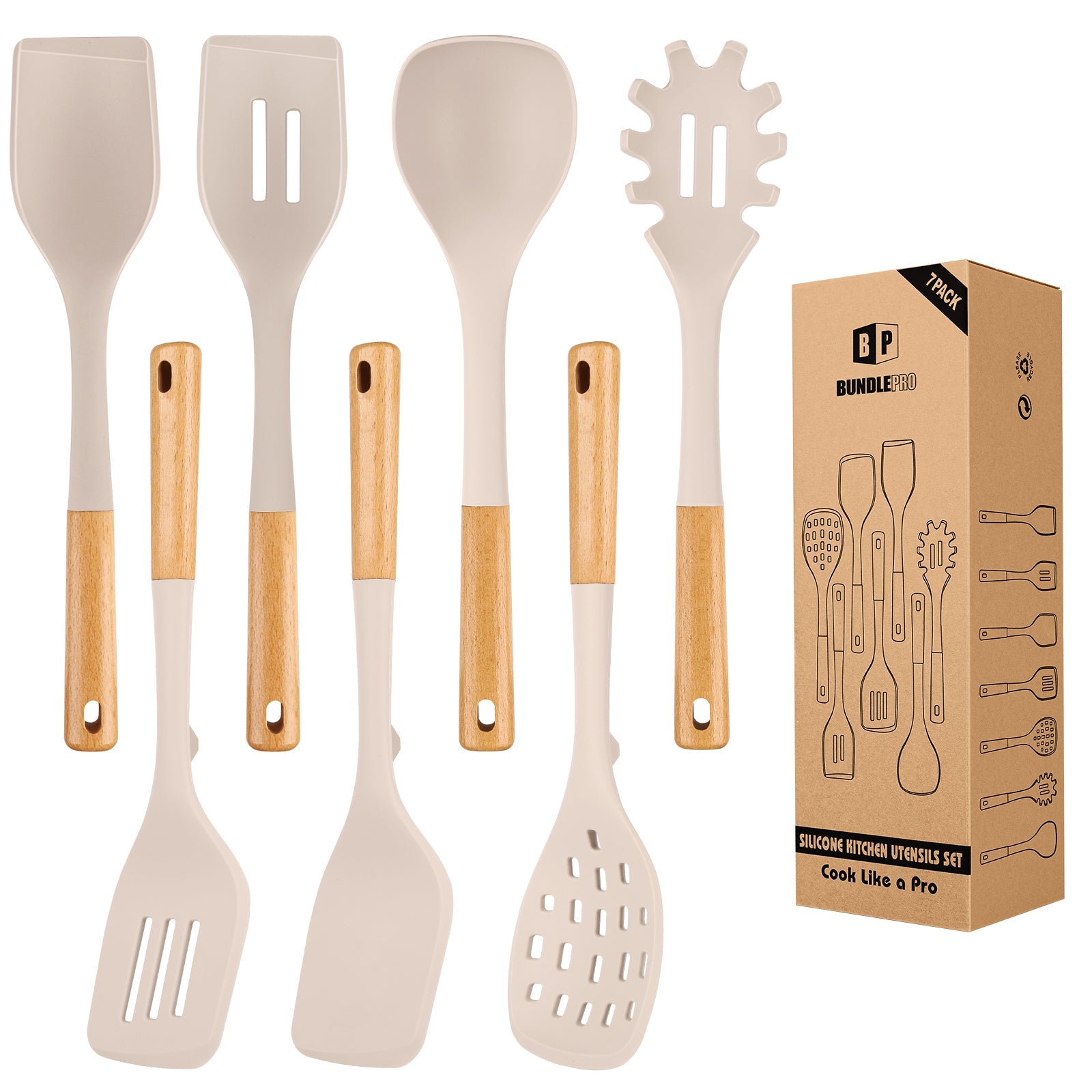 7-Piece Silicone Kitchen Utensil Set