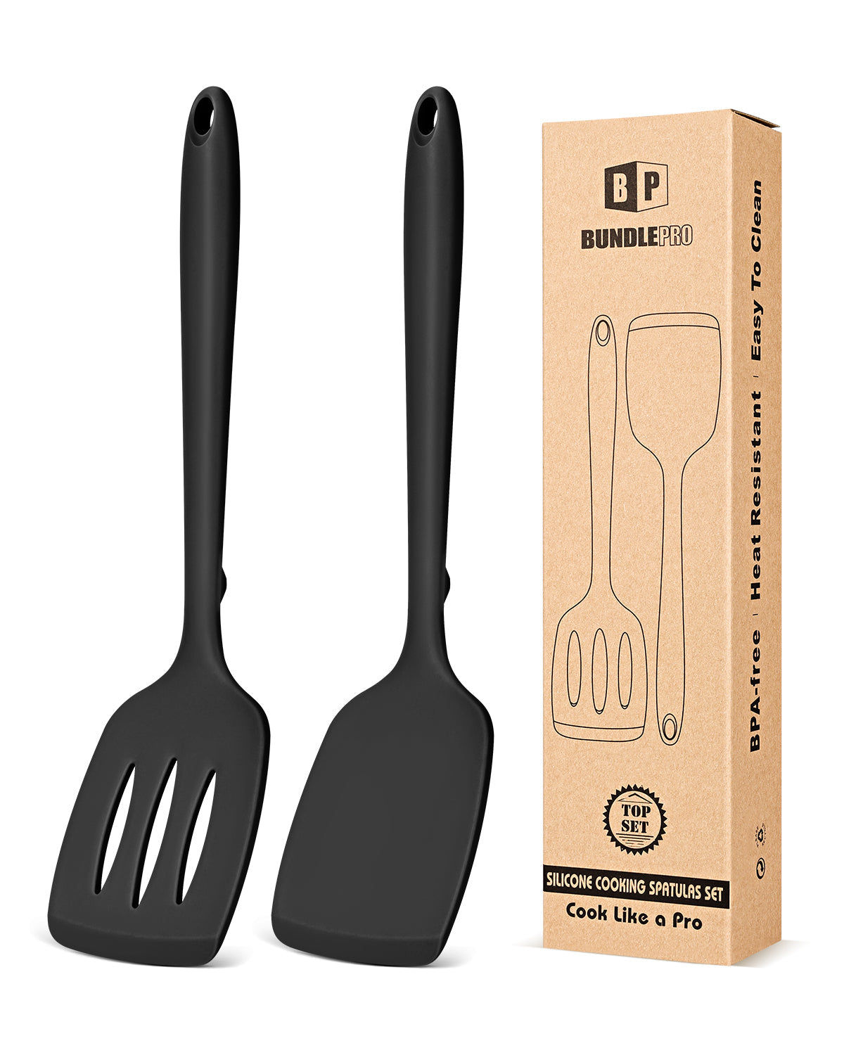 2-Pack Silicone Spatula Turners