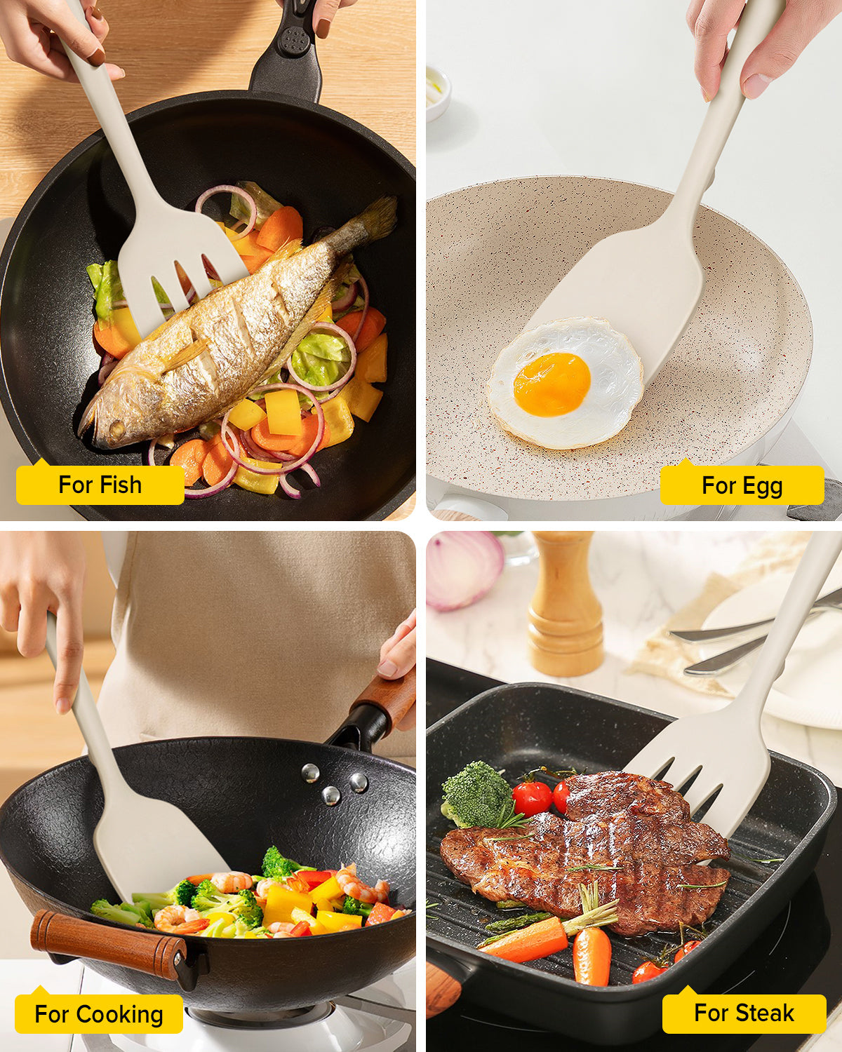 2-Pack Silicone Spatula Turners