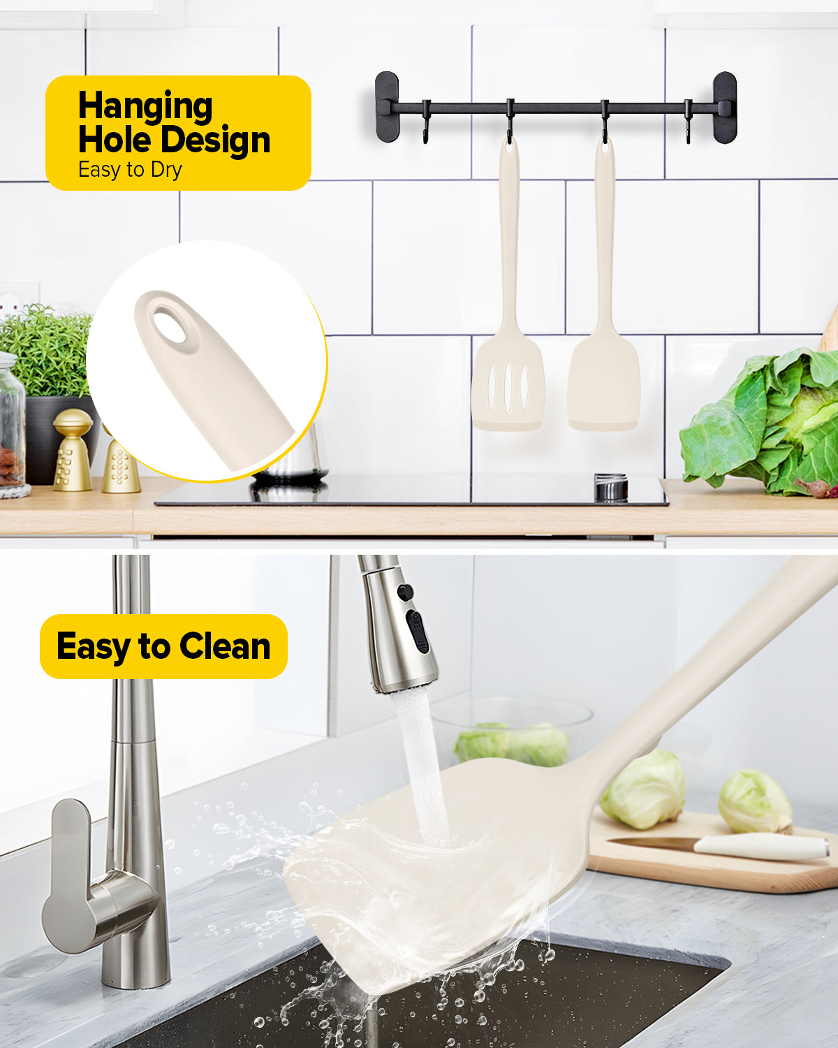 2-Pack Silicone Spatula Turners