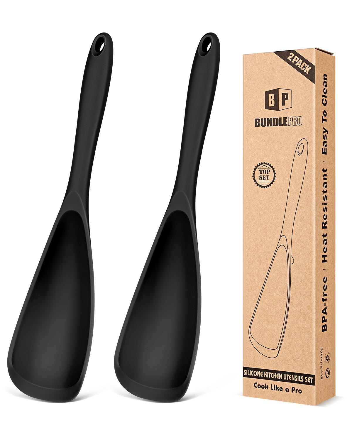 2-Pack Cooking Spoons for Non-Stick Cookware