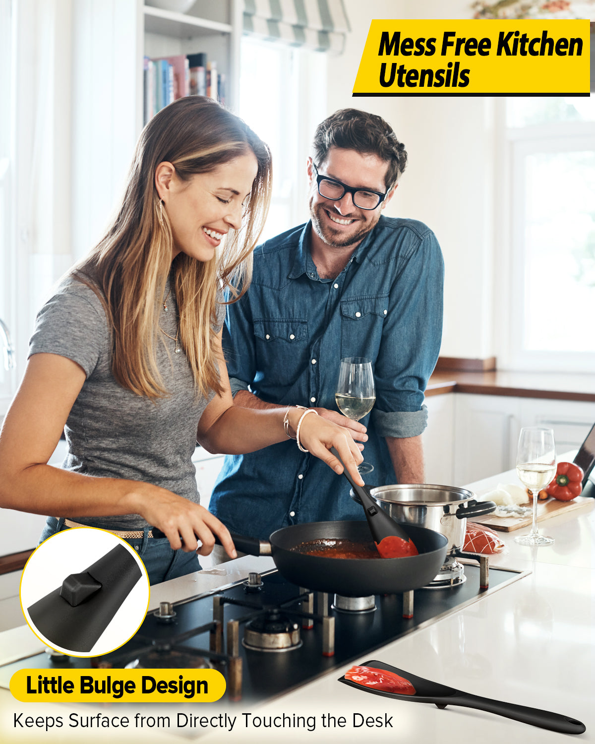 2-Pack Cooking Spoons for Non-Stick Cookware
