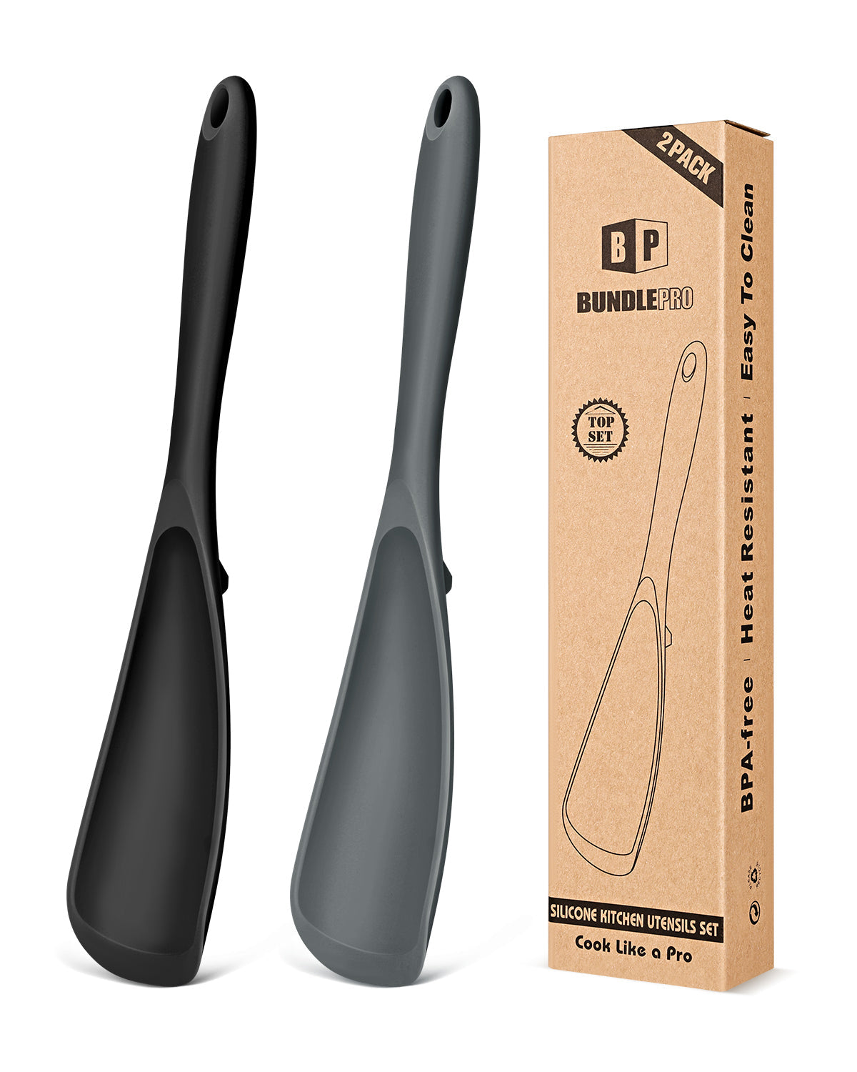 2-Pack Cooking Spoons for Non-Stick Cookware