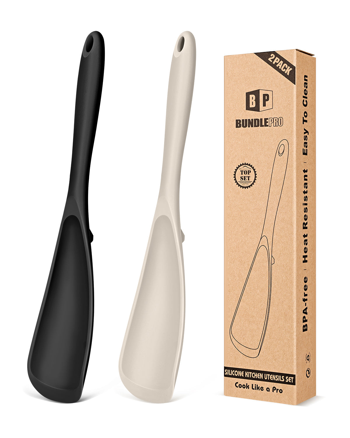 2-Pack Cooking Spoons for Non-Stick Cookware