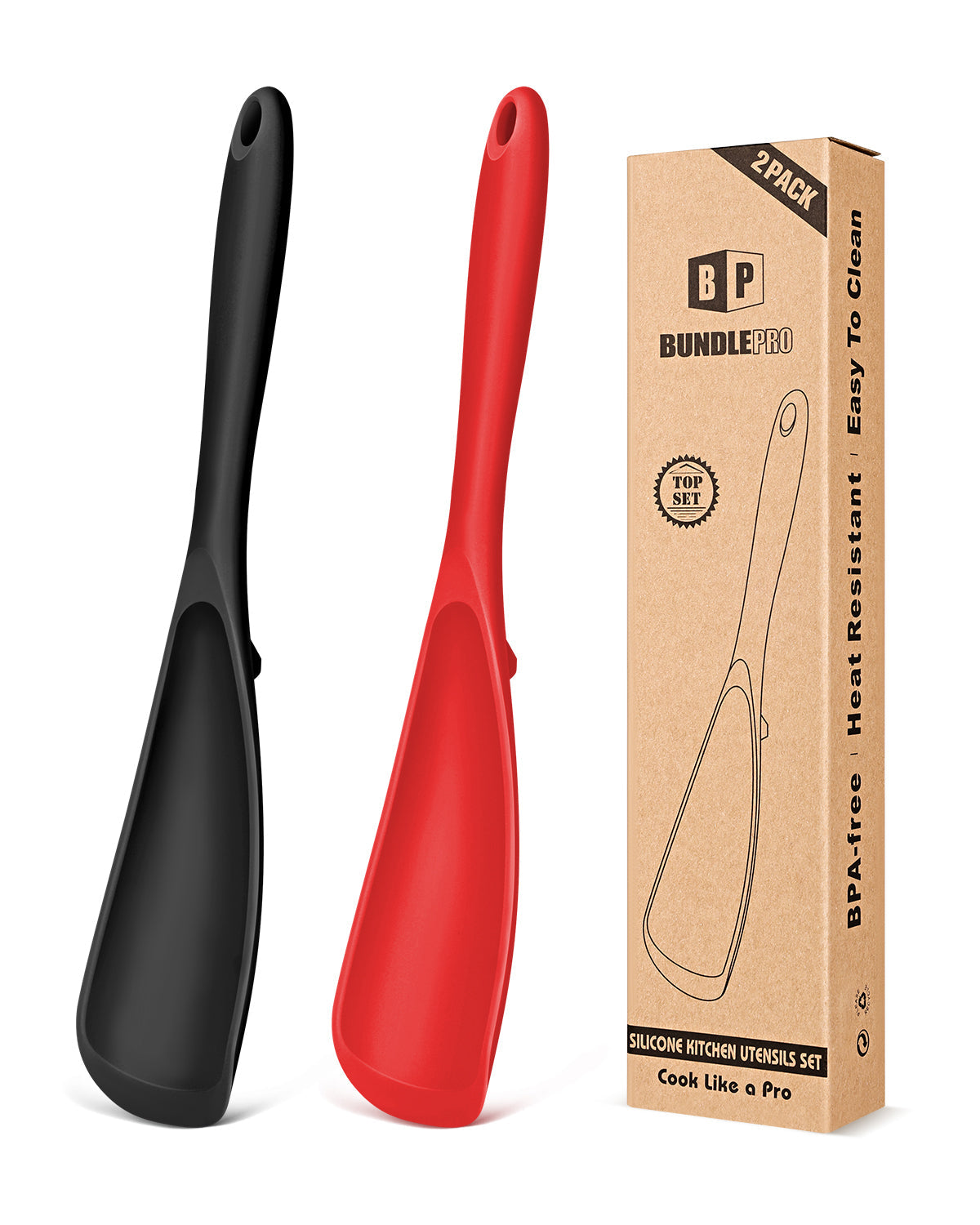 2-Pack Cooking Spoons for Non-Stick Cookware