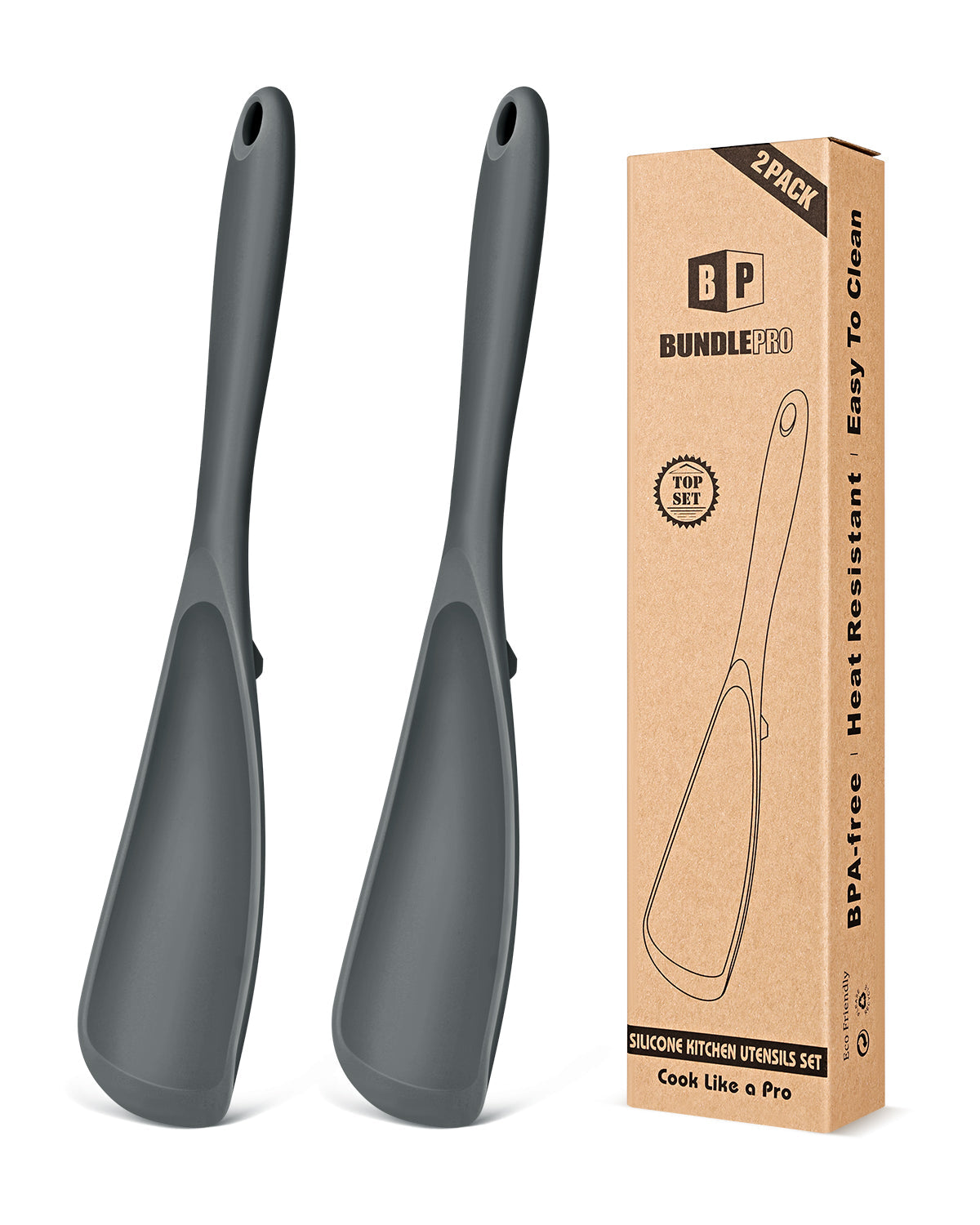 2-Pack Cooking Spoons for Non-Stick Cookware